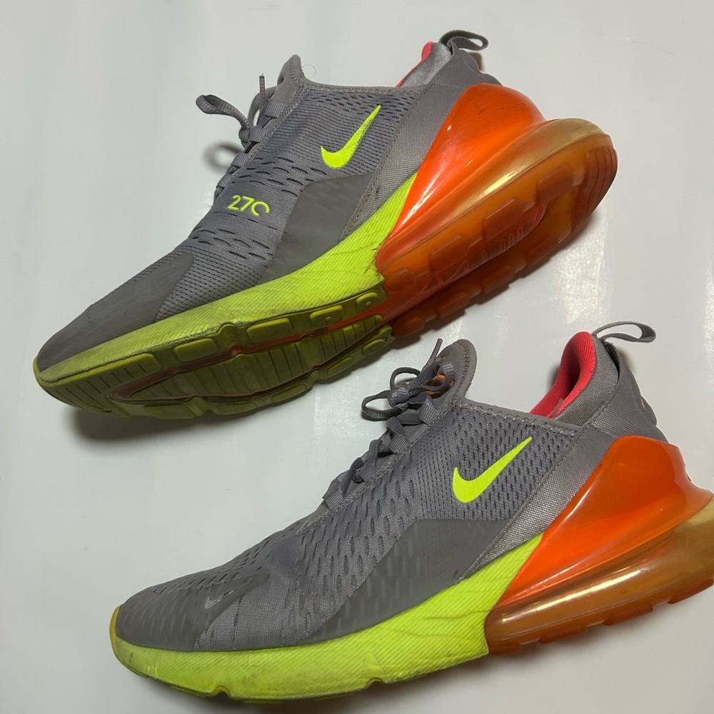 Nike Air Max 270 Gray with Neon Accents